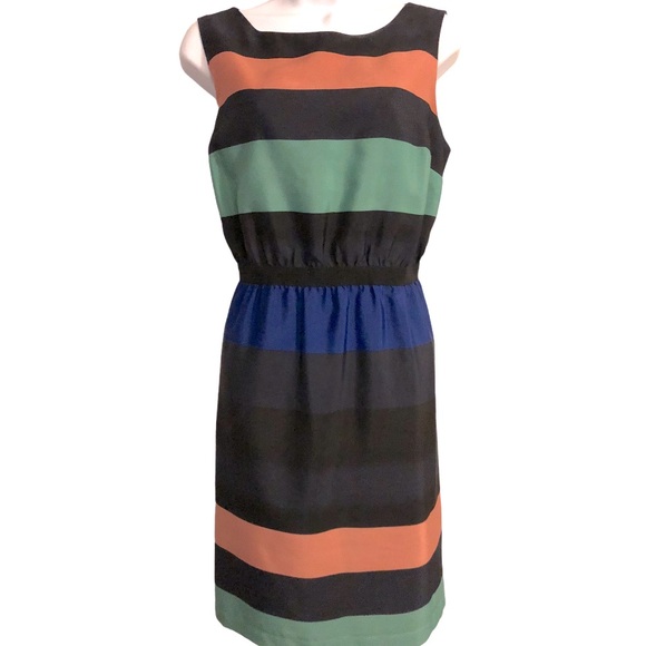 Ann Taylor LOFT Dress Horizontal Stripes Medium - Picture 8 of 13